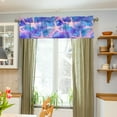 thumbnail image 3 of Yayeee Kitchen Valance Rod Pocket 54" x 18" Living Room Window Curtain, Pink Starfish Pattern, 3 of 6