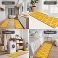 thumbnail image 5 of Yellow Geometric Quatrefoil Pattern Kitchen Rugs Sets Of 3,Kitchen Runner Rugs Non Skid Washable,Decorative Kitchen Floor Mats for Kitchen,Sink,Laundry,17"x30"+ 17"x47" + 17"x59", 5 of 6