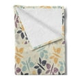 thumbnail image 2 of Butterfly Soft Flannel Fleece Throw Blanket, Pastel Colored Spring Time Inspired Pattern Butterfly Silhouettes and Blossoms, Cozy Plush for Indoor and Outdoor Use, 60" x 80", Multicolor, by Ambesonne, 2 of 5