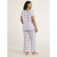 thumbnail image 3 of Joyspun Women's and Women’s Plus Lightweight Sleep Tee and Pants Set, 2-Piece, Sizes XS to 3X, 3 of 5