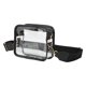 thumbnail image 2 of Bolso de hombro transparente cremallera de PVC impermeable billetera de compras de fitness aprobada en el estadio negro, 2 of 10