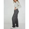 thumbnail image 6 of Women Cargo Pants Fleeece High Waisted Baggy Sweatpants for Women Casual Pants with 8 Pockets Dark Gray M, 6 of 8