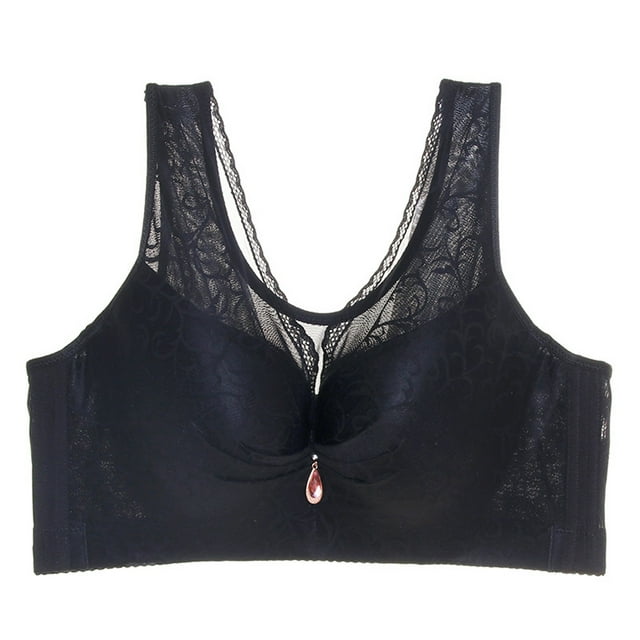 AherBiu Bras for Women Large Bust Push up High Support Lace Full Coverage Wireless Bralette Seamless Everyday Bras