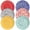Muted-10.25 inch, variant on Pastel 8.25 Inch Ceramic Dinner Plates Set of 6, Small Porcelain Salad Dessert Plates