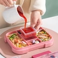 thumbnail image 7 of Eespoir Multi Compartment Lunchbox, Toddler Lunch Box, Leak-Proof, for School, Camping, Travel, Microwave Heating, Pink, 7 of 7
