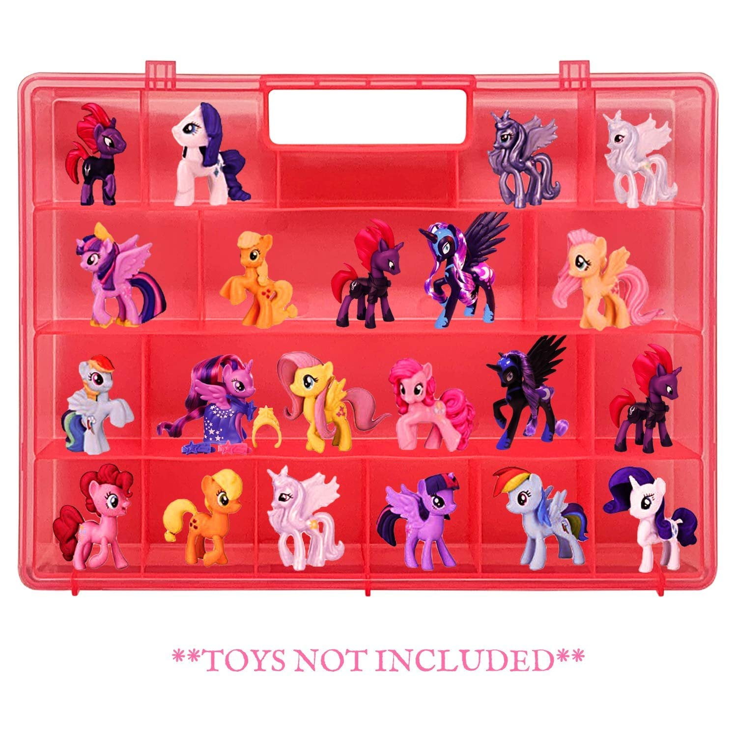 Life Made Better, Pink Display CarryAlong Toy Case for Kids, Compatible with My Little Pony