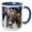 Blue/White, variant on 3drose, Miniature Donkey Head Halter Animal, 11oz Mug