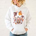 thumbnail image 1 of Sudadera con capucha con estampado divertido de gato Boba Tea, moda para mujeres y hombres, sudaderas informales, sudaderas con capucha para mujeres, 1 of 4
