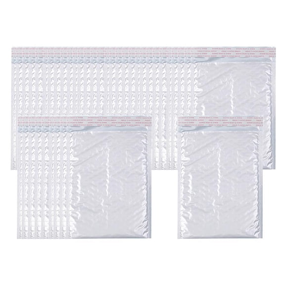 Sobres de burbujas de polietileno blanco, sobres de burbujas, embalaje ultraligero, 6 tamaños 40 piezas 12x18 cm