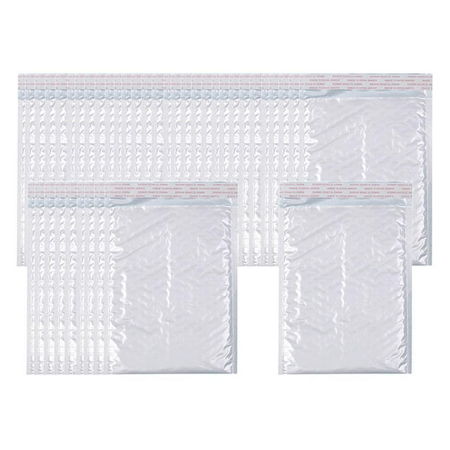 Enveloppes à Bulles Blanches Antichoc 30-70 Pcs - Blanc, 40 Pcs 12x18cm