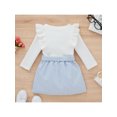 thumbnail image 3 of Seyurigaoka Toddler Girls 2 Pieces Outfit, Knitted Ribbed Tops + Pencil Skirt, 3 of 9