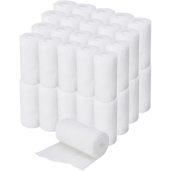 Gauze Rolls [50 Rolls] - 4.5” x 4.1 Yards, 100% Cotton Wound Dressing Wraps, 6 Ply Weaved Bandage Gauzes, Highly Absorbent First Aid Gauzes
