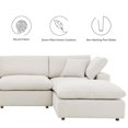 thumbnail image 3 of Modular Sectional Sofa Couch, Ivory White, Fabric, Living Kitchen Cafe Bistro Hospitality Restaurant, Modern Contemporary HB34769, 3 of 5