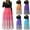 Blue, variant on Womens Ombre Mesh Maxi Dress Sleeveless Design Flowy Fabric Relaxed Silhouette for Evening Events Purple S