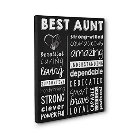 Best Aunt Gift Subway Art Typography CANVAS Wall