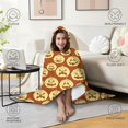 thumbnail image 4 of Wearable Blanket,Halloween Pumpkin Silhouette Pattern Hooded Wearable Sherpa Blanket for Adults & Teens,Winter Poncho Shawl Wrap Cape Thick Warm,50"x60", 4 of 5