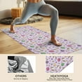 thumbnail image 4 of Purple Cartoon Unicorn Planet Pattern Hot Yoga Mat Towel Non Slip for Hot Yoga - Quick-Drying Yoga Mat Cover with 4 Corner Pockets with Travel Bag - Hot Yoga Towel Non Slip 70"x26", 4 of 6