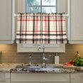 thumbnail image 2 of Yayeee Kitchen Curtains Tier Pair Light Filtering 27"x24" Rod Pocket Short Cafe Window Panel, Black Tartan, 2 of 7