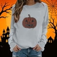 thumbnail image 2 of Hilzaten Womens Tops Hoodless Rhinestone Loosse Casual Long Sleeve Sweatshirts for Women, 2 of 6
