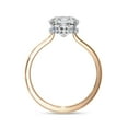 thumbnail image 4 of Solitaire Wedding Engagement Ring for Women | Center 8mm Cushion Cut Lab Created Moissanite Stackable Band Promise Rings in 14K Rose Gold Over Sterling Silver Jewelry Gift for Her, Ring Size 5, 4 of 6