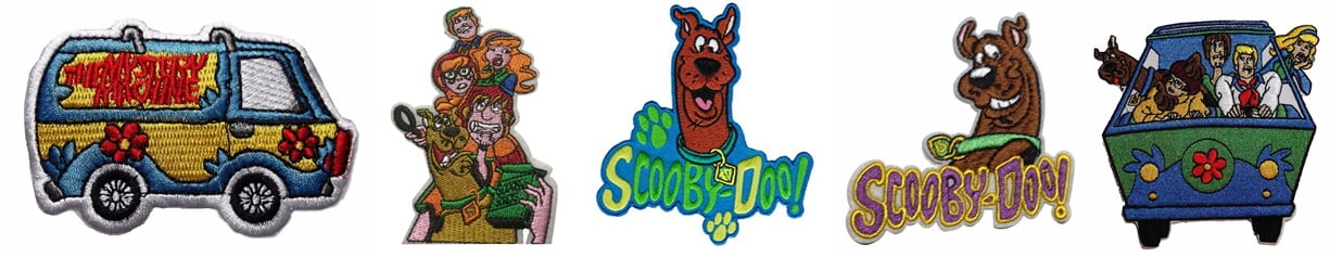 Scooby Doo Cartoon Series Embroidered Iron On Patch Set of 5