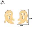 thumbnail image 2 of Wholesale Gothic Halloween Stainless Steel Ghost Stud Earrings for Women - Fashionable Jewelry Accessories  featuring Spooky Spider and Skull Design - Perfect for Easter, 2 of 7