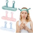 thumbnail image 1 of Paquete de 3 diademas de spa para mujeres, diadema para el cuidado de la piel, diadema de maquillaje con lindo caracol, diadema elástica de franela suave para lavar la cara, ducha, desmaquillado, más, 1 of 4