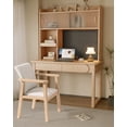 thumbnail image 2 of BALANBO Dokovic Home Office Computer Desk and Chair Set with Hutch, Select Ashwood Finish, 2 of 7