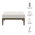 thumbnail image 2 of Northlake Outdoor Patio Teak Ottoman in Weathered Gray White, 2 of 9