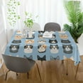 thumbnail image 3 of Yayeee Tablecloths 60" x 120" Rectangle Wrinkle Resistant Party Table Cover, Cartoon Cute Cat, 3 of 8