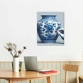 thumbnail image 3 of Nawypu Classic Chinese Style Canvas Wall Art Chinese Style Chinoiserie Blue And White Porcelain Vase Farmhouse Wall Decorations for Pub Bedroom Dining Room Kitchen Bathroom Canvas Paintings, 3 of 5