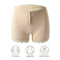 thumbnail image 7 of Bigersell Women Underwear Seamless Clearance No Show Underwear Women Thong Panty Style P-1820 Nylon Period Panties Thongs Ladies High Waist Briefs Mid Waist Women's Briefs Beige 5Xl, 7 of 7