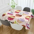 thumbnail image 5 of GZHJMY Cupcakes Square Tablecloth, Waterproof Stain Wrinkle Resistant Washable Polyester Table Cover for Picnic Dinner Holiday Kitchen Party Decor, 60 x 60 in Home Decor, 5 of 7