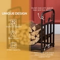 thumbnail image 3 of CoSoTower Support de Bois Courbé avec Design Ours et Pin, Support de Rangement pour Bûches de 17 Pouces avec Capacité de 110 lbs, Noir, 3 of 7