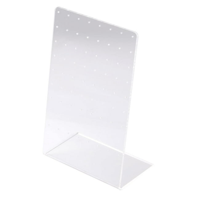 Pendientes Acrílicos Soporte de Exhibición Joyas Transparentes Colr Colgante Regalo 72 Agujeros Organizador Caja de Cartón para Fotografía Inclinado SM SunniMix Tablero de pendientes