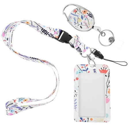 Supvox 1 Set of Cute ID Badge Holder with Lanyard Functional Design for Students