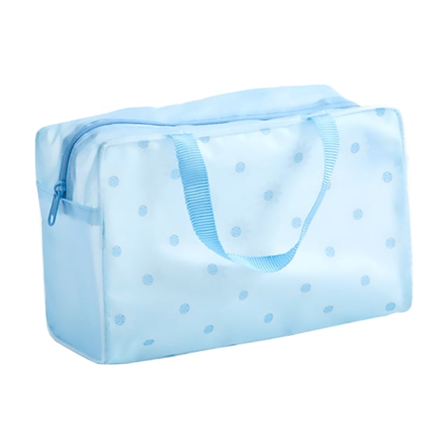 Neceser de viaje portátil, neceser de maquillaje para mujer, bolsa de almacenamiento para el baño de gran capacidad, bolsa organizadora floral transparente reforzada