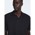 thumbnail image 4 of Free Assembly Men's Honeycomb Johnny Collar Cotton Polo Shirt with Short Sleeves, Sizes S-XXXL, 4 of 6