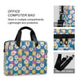 thumbnail image 4 of FORMRS 16" Laptop Bag Carrying Sleeve Case with Handle Travel Shoulder Briefcase, Blue Checkered Daisy, 4 of 8