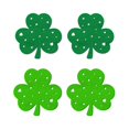 thumbnail image 2 of 100Fens Shamrock Placemats Set of 4, St. Patrick's Day Placemats Shamrock Shaped Cutout Placemat Clover Irish Spring Table Mats for Holiday Kitchen Tabletop Decorations, 2 of 6