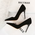 thumbnail image 5 of Sandalias de tacón alto y boca baja para mujer, zapatos de gamuza con punta puntiaguda, sexys, para discoteca, para mujer, 5 of 5