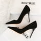 thumbnail image 5 of Sandalias de tacón alto y boca baja para mujer, zapatos de gamuza con punta puntiaguda, sexys, para discoteca, para mujer, 5 of 5