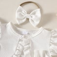 thumbnail image 5 of Staki Newborn Baby Girl Flower Dress Toddler Boho Tutu Tulle Dress Princess Wedding Birthday Party Dresses for Girls(White,18-24 Months), 5 of 9