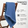 thumbnail image 3 of King 100% Cotton 4 Layered Blanket [Navy Blue], 3 of 15