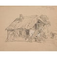 thumbnail image 2 of Jacques-Raymond Brascassat 24x20 Black Ornate Framed Double Matted Museum Art Print Titled: House Near Trouville, 2 of 5