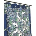 thumbnail image 4 of Serafina Home Istanbul Boho Shower Curtain for Bathroom: Blue Green White Fabric Floral Mandala Design New Without Packaging, 4 of 6