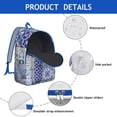 thumbnail image 4 of Ladies Bohemian Print Backpack, Stylish Vintage Zipper Bag with Front Pocket, Lightweight Rucksack for School, University, Work, Travel, Perfect Gift, 4 of 5