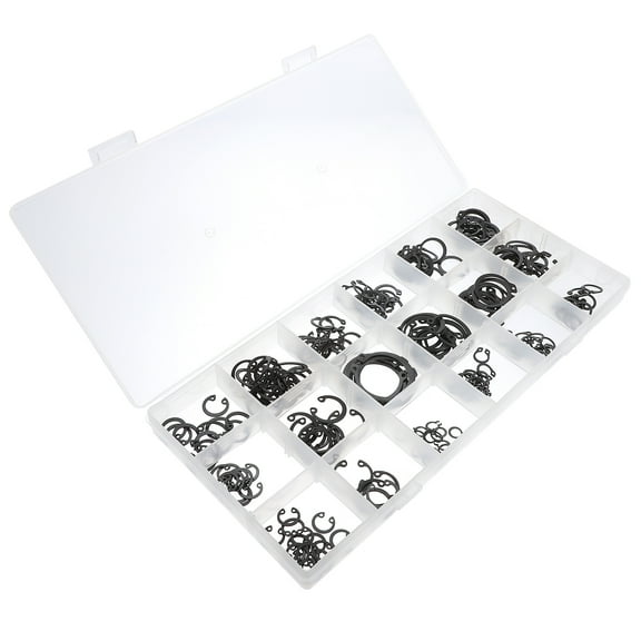 HOMEMAXS 1 Set C-shape Snap Retaining Ring Carbon Steel Washer Internal Shaft Circlip