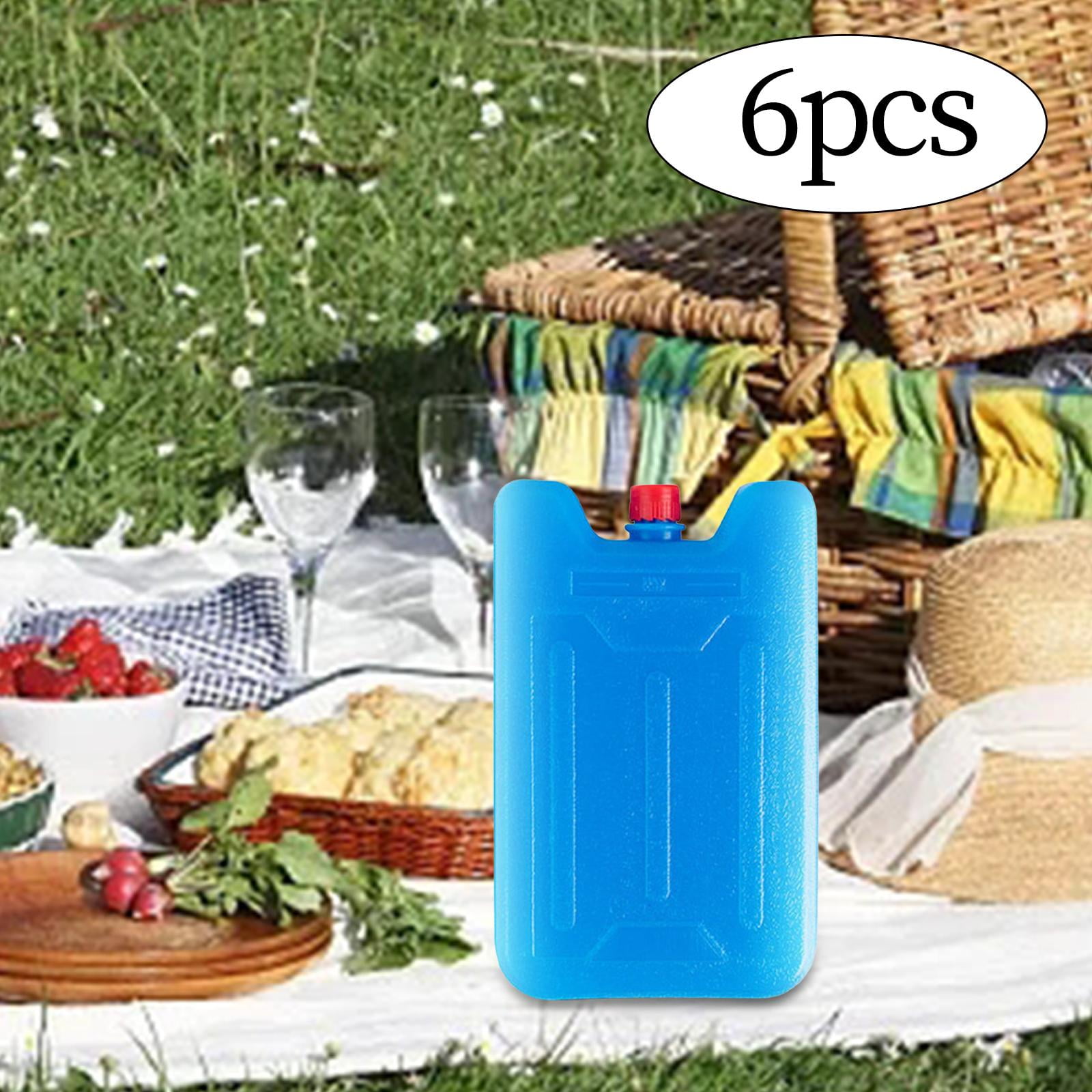 6 Pieces Freezer Packs, Ice Blocks Cooling Elements that Simply Stays for Longer Travel Blocks Ice Packs for Travel 18cmx12cmx3.5cm