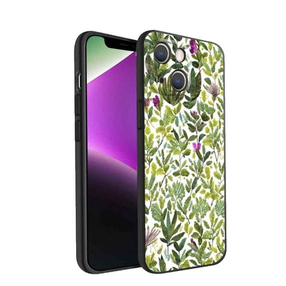 Botanical-magical-forest-nature-4 Phone Case, Degined for iPhone 14 Plus Case Men Women, Flexible Silicone Shockproof Case for iPhone 14 Plus